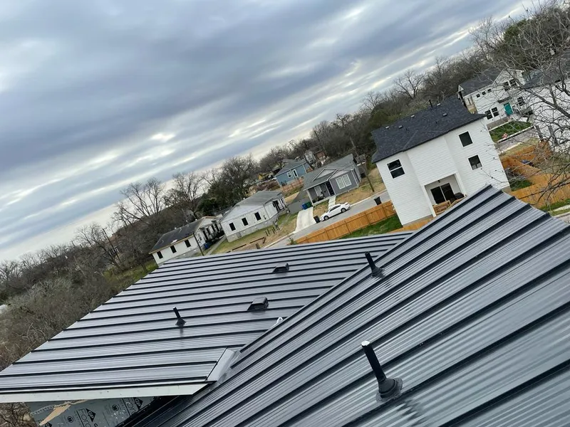 Standing seam metal roof panels with vents for Skylight Repair in Florham Park